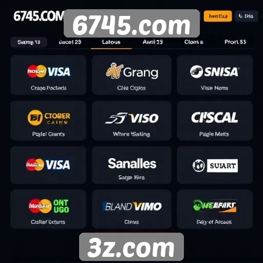 Exploração das opções de pagamento no 6745.com